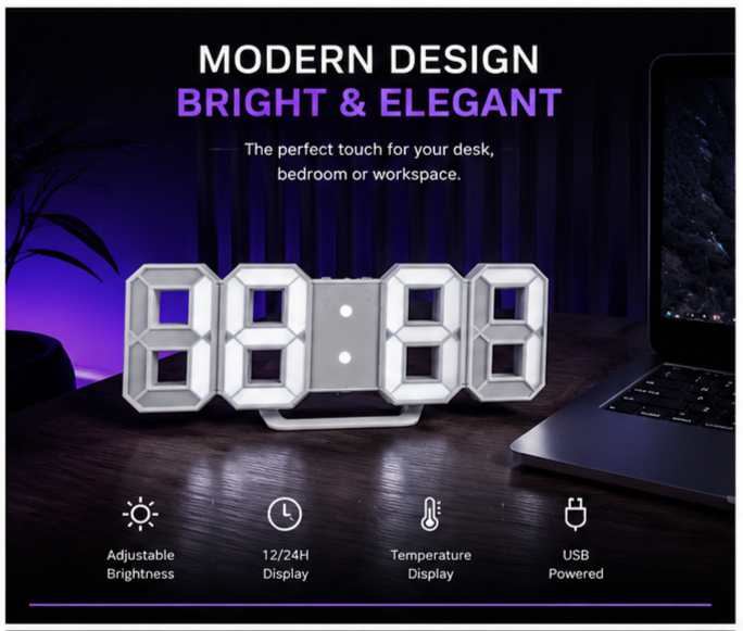 LumiClock™ LED Digital Clock